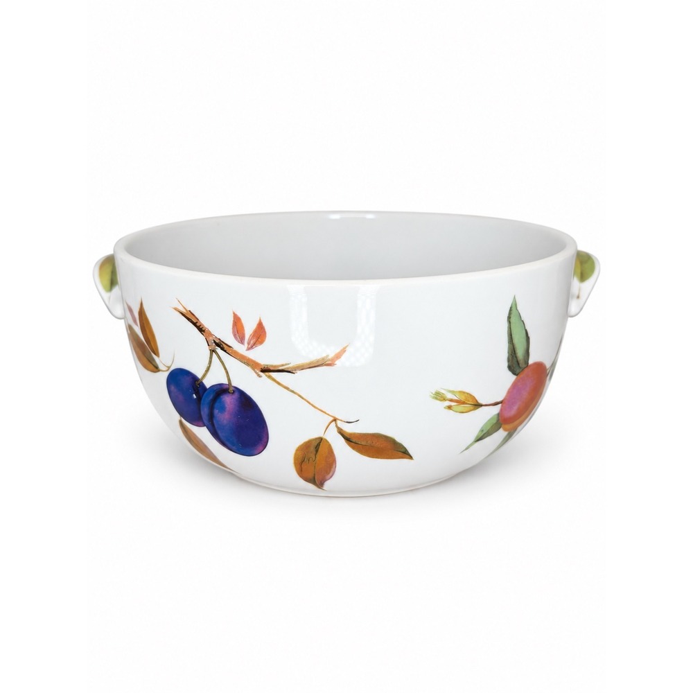 Royal Worcester Evesham Vale Porcelain Serving Bowl 1986 Made in England 9in
